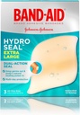Band-Aid Tuotemerkki Hydro Seal Liima Hydrokolloidi Gel Bandges for Haavanhoito & Läpipainopakkaus Relief, Kaikki tarkoitukset Vedenpitävä & suihku Todisteet Läpipainopakkaus Pad, Steriili & Pitkäkestoinen, Erittäin suuri, 3 kt