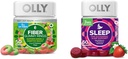 Olly Fiber Gummy Rings 50ct & Nukkumatti 60ct kanssa melatoniini, L-Theanine, Kamomilla, Lemon Balm