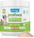 Vetnique Labs Prophivex Probiootit koirille Kaikki luonnolliset koiran purut & jauhetta digestiivinen terveys Probiootti täydentää koirille 5 kanta Probiootit & prebiootit (Powder, 4.25oz)