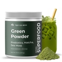 Super Greens Powder with Matcha for Digestive & Gut Health 25 Organic Superfoods with Probiotics, Prebiotics, Enzymes & Sea Moss ...