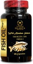 Omega 3 Fish Oil - lähde Omega 3 täydennysosa, Wild-Caught Fish Oil, Organic Omega 3 rasvahappo täydentää röyhtäilemätön 1 pullo 60 kapselia