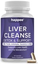 Happee Liver Cleanse Detox & Repair Supplement Milk Thistle Extract - Flush Toxins & Renew Health - Vegan, valmistettu Yhdysvalloissa, 60 kapselia