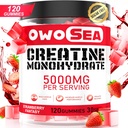 Kreatiini Monohydraatti Gummies miesten & naisten 5000 mg Creatiini Monohydraatti per tarjoilu lihasten tuki Energy Boost 120 Count Pureskeltava 5g Creatiini Sugar Free Vegan (1 pakkaus, mansikka)