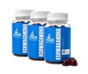 Ashwagandha Gummies Mixed Berry KSM-66, Lion's Mane, Vitamiini-D, Ei-GMO, Gluteenittomat, Liivate vapaa & Kosher (180 laatikko 3)