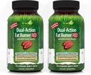 Irwin Naturals Dual-Action Fat Burner RED - 75 Liquid Soft-Gels, pakkaus 2 - Tehokas termogeeninen kanssa typpioksidi Booster - 50 yhteensä