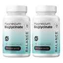 Magnesium Bisglysinaatti 200 mg - suuri imeytyminen Kelatoitu magnesiumlisä - hellä vatsalle, gluteeniton, tukee unta, lihaskramppeja ja positiivinen mieliala - 120 kapselia (pakkaus 2)