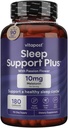 Sleep Support Plus Melatoniini & kasvitieteet tukemaan tervettä unisykliä, jossa tunteet rauhallisuutta ja rentoutumista varten suuri yöunet. 180 kapselia