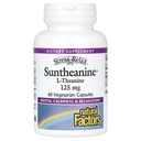 Luonnolliset tekijät Stressi-relax Suntheanine L-Theanine 125 mg, ei-huokoinen stressi tuki mielenrauhan ja rentoutumista, 60 kapselia