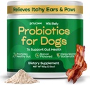 Dog Probiootit Dgestive Health - Probiootti koirille Gut Health & Allergia Relief - Probiootit koirille - Hiiva, kutiava iho ja kutiava korvat - jauhe Vaihtoehto lemmikki Chews - TrueCanine Wild Belly