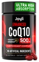 Korkea imeytyminen CoQ10 500MG - Co Q 10 Täydennys 120 Softgels for Heart Health & Energy Production - Enhanced CoQ10 Nutritional Supplements with Coenzyme Q10 - Alternative to coq10 400mg softgels