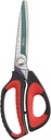 LIVINGO 10" Monikäyttöinen raskas duty sakset, Premium titaanipinnoite taottu ruostumaton teräs työkalu Industrial Shop Shears for Household, Pruning, Puutarhanhoito, Kangas, Punainen/musta