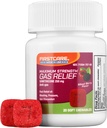 FirstCare® Gas Relief Soft Chewables - Nopea helpotus turpoamiseen, ylipaineeseen, täyteyteen ja kaasuhäiriöihin Simetikoni 250 mg 