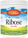 Carlson - Ribose, 100% puhdasta D-riboosia, ei-muuntogeenisiä organismeja, energiantuotantoa, lihasten talteenottoa ja urheilullista suorituskykyä, 17,6 oz (500 g)