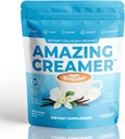 Superfoods Company Amazing Creamer with Collagen - Keto Creamer-Hyaluronic Acid & MCT Oil - Brain Boost & Curbs Cravings - Tukee Terve iho ja hiukset - Ruokavalio ystävättäret [30 tarjoilua] [Vanilla]