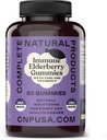 Elderberry Gummies - 60 Count Natural sinkki, C-vitamiini, & Elderberry (Sambucas)