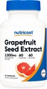 Nutricost Greippisiemenuute 2000 mg, 60 kasviskapselia - Gluteeniton, ei-GMO