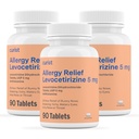 Curint Generic Levocetiritsiini Dihydrokloridi 5 mg Bulk (270 tablettia), Allergialääkkeet, 24 tunnin Allergialääke - Allergialääke (3 pakkausta, joissa 90 tablettia)