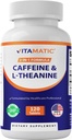 Vitamatic L-Theanine 200mg kofeiini 100 mg ... 120 Kasvissyöjätabletti Nootropic Supplement for Focused Energy & Mental Clarity