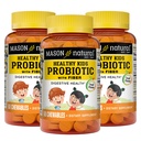 MASON NATURAL Healthy Kids Probiootti Fiber - Terve Ruoansulatuskyky, Parannettu Gut Health, 60 purutablettia (Pack of 3)