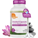 Zahler Inositolin lisäkapselit 1000 mg - Mood & Hermojärjestelmä Tukilisät naisille - Hormonitasapaino & terve munasarjafunktio - Kosher, gluteeniton, Dairy Free - 120