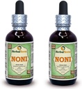 Noni (Morinda Citrofol) Glyseriitti, Luomukuivatut hedelmät Alkoholiton nesteuute (Brandin nimi: HerbalTerra, ylpeästi valmistettu Yhdysvalloissa) 2x2 fl.oz (2x60 ml)