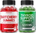 Tart Cherry (90 Gummies) Virtsahapon taso tuki aikuisille - Tehokas antioksidantti sellerin siemenen ja kilpirauhasen tuki (90 Gummies) Ashwaganda & rakkoranneke tuki täydentää - Vegan & Made in USA