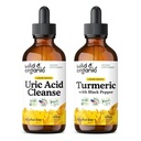 Luonnonmukainen ja orgaaninen virtsahappo Puhdistus Tincture 4 fl oz & Turmeric Tincture 4 fl oz