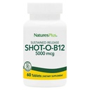 NaturesPlus Shot-O-B12 5000 mikrog - 30 pitkävaikutteista tablettia, pakkaus 2 - Tukee energiantuotanto & Mieliala - Kasvisruokaa, Gluteeniton - 60 Tarjoilu yhteensä