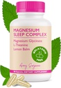 Magnesium Sleep Complex L-Theanine ja Lemon Balm - Melatoniinivapaa uni tuki luonnon rauhoittaa ja rentoutua - Magnesium Glycinate - 90 kapselia