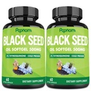 Premium Black Seed Oil Softgel Kapselit - 2 pakkausta 60 Counts 500mg - 4 kuukautta Supply for Immuniteetti, verenkierto, digestiivinen, iho, hiusten ja kehon hoito