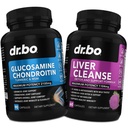Glukosamiini Chondroitin MSM Turmeric & Liver Cleanse Detox - Joint Health Supplement Knee Bone joints, Liver Cleanse Detox Support - Joint Support Pillerit Glukosamiini Sulfiaatti kapselit jointit Lisäravinteet