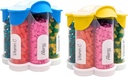 Erittäin suuri pilleri Järjestäjä Päivittäinen, Viikoittain, Kuukausittainen täydennysosa Pullo, Söpö Blossom Pill Jakaja 7 XL Osastot (2 Pack Combo) (Vaalean sininen ja keltainen)