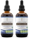 Ashwagandha Tincture alkoholiton uute, USDA Organic Ashwagandha Wienia Somnifera Anti-stress and rentoutuminen 2x4 OZ