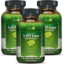 Irwin Naturals Double Potency 5-HTP Extra - 60 Liquid Soft-Gels, pakkaus 3 - rentoutumista & serotoniinin tuotanto - 90 yhteensä