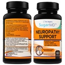 SugarMD Neuropathy Support Supplement 60 Hermolisäkapselit Alfalipoiinihappo, Benfotiamiini & D3 B6 B12 - Hermotuki täydentää jalat, kädet, sormet ja jalat - 30 päivän tarjonta