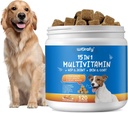 15-in-1 Dog Multivitamin lisäravinteet - koira Multivitamiini purutabletti - immuniteetti, digestio, nivel- ja sydänterveyden tuki iholle, takki sydän, immuunijärjestelmä - kaikenikäisille kaikki rodut (120 kreivit)