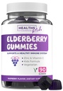 Sambucus Elderberry Gummies lapsille - Lapset Immuuni tuki Gummies musta vanilja C-vitamiinia ja sinkkiä päivittäin ja kausittain Wellness - Vegan ei-GMO & Lab todennettu (3 kuukautta tarjonta)
