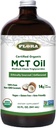 Flora - MCT Oil Certified Organic - Tukee lihasenergiaa ja aivojen terveyttä - sisältää C8 Caprylic Acid & C10 Capric Acid - Ei-GMO, Gluteeniton, Vegan & Keto-Friendly - 32 fl. oz. Lasipullo