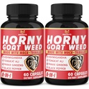 BMVINVOL (2 pakkausta) Kiimainen Goat Weed Kapselit Maca, Tribulus, Ginseng. Ashwagandha, Tongkat Ali - 8-in-1 tukienergiatasoille