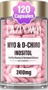 Inositoli täydennysosa - Myo-Inositoli ja D-Chiro Inositoli Plus Folaatti ja D-vitamiini - Terve Hormoni Balance & terve munasarja tuki naisille Ihanteellinen 40:1 Ratio-009