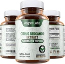 Vegan Labs Citrus Bergamot Extract 1500MG- 180 Vegaanikapselit- 25:1 Citrus Bergamia Extract- tukee yleistä terveyttä ja antioksidanttisuojaus - Gluteeniton, ei-GMO