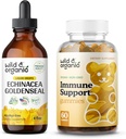 Luonnonvarainen & Luomu Echinacea Goldenseal Tincture 4 fl oz & Immuuni Tuki Gummies