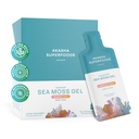 Akasha Superfoods Irish Sea Moss Gel, Liposomal Seamoss Irlannin Sea Moss, E-vitamiini, Citrus, Organic Vanilla, Glyceriini, iho, energia & Gut Health Tuki naisille ja miehille, Sweet Citrus Flavor, 30 Ct