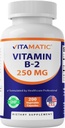 Vitamaattinen B2-vitamiini (Riboflaviini) 250 mg - 200 kapselia Tuki soluihin energian ja punasolujen tuotanto
