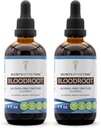Heimo Verijuuri Alkoholiton Tinkture-uutteen salaisuudet, Vastahakoisesti tarhatut Blood root (Sanguinaria Canadensis) Kuivatut juuri (2x4 fl oz)
