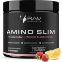 RAW Synergies Amino Slim - Aktiivinen Lifestyle täydentää aineenvaihdunta & Mindful Syöminen Tuki - Lihas- ja energiatuki - Sokerivapaa & Vegan - Vadelma sitruuna - 20 Tarjoilut