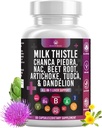 Milk Thistle NAC Chanca Piedra Punainen juuri Artisokka Voikukan juuri- maksaa täydentää Plus Astragalus TUDCA Koliini & inkivääri- 60