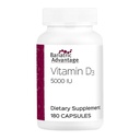 Bariatric Advantage D3-vitamiini 5 000 IU - Bariatrinen D-vitamiinin kapselit - vesipuutos - Luun vahvuus tuki * - helppo nielaista kapseli - 180