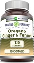 Hämmästyttävä Formula Oregano Oil inkivääri & Fennel Supplement 