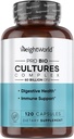 WeightWorld Bio Cultures Complex - Probiootti naisille ja miehille - kolmannen osapuolen laboratoriossa testattu - 120 vegaaninen kapseli (2 kuukautta Supply) - 60 miljardia PMY 20 Probioottinen kanta - Vegan, ei-GMO & Gluteeniton